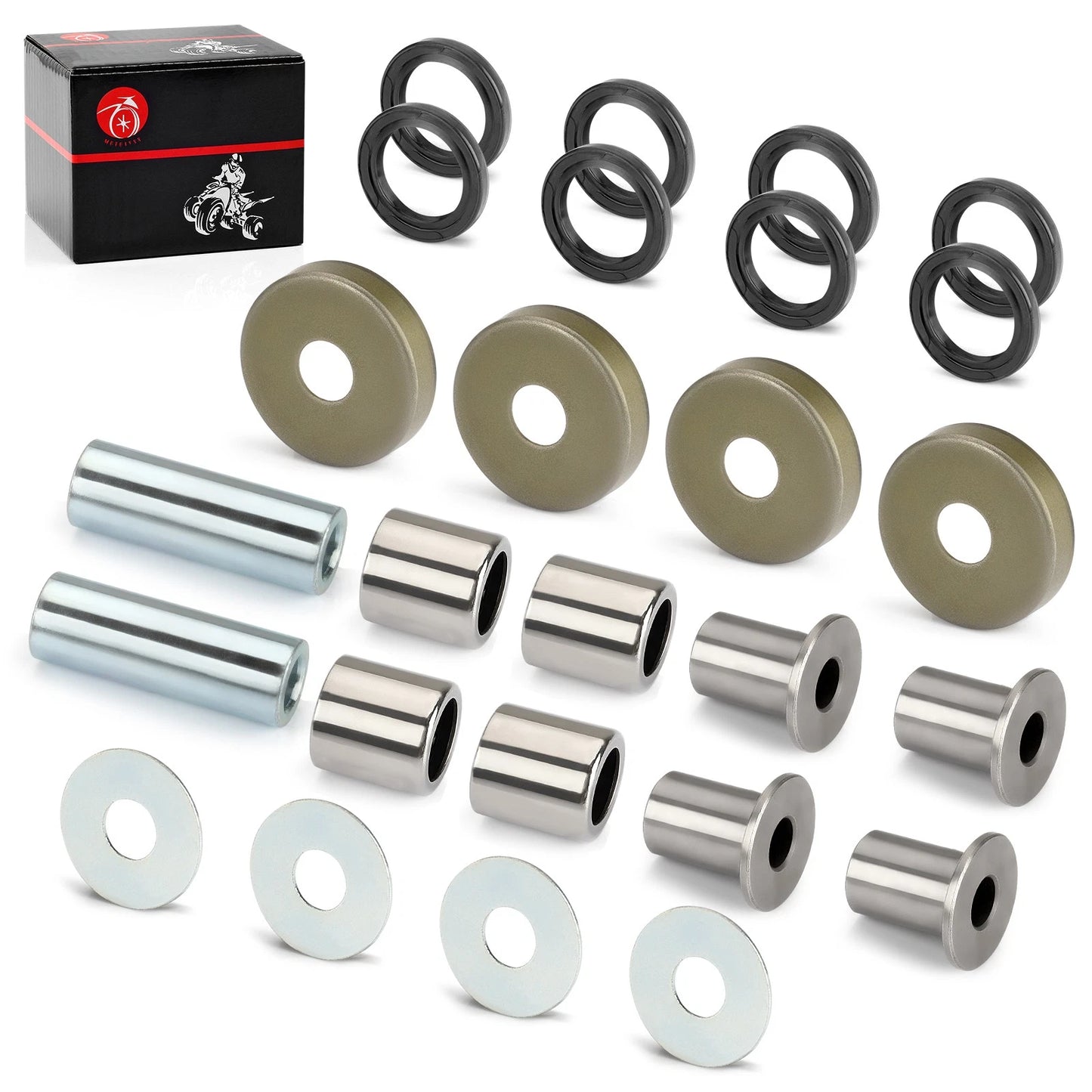 Front Upper Lower A-Arm Bushing & Seal Kit for Kawasaki KFX400 (2003–2006)