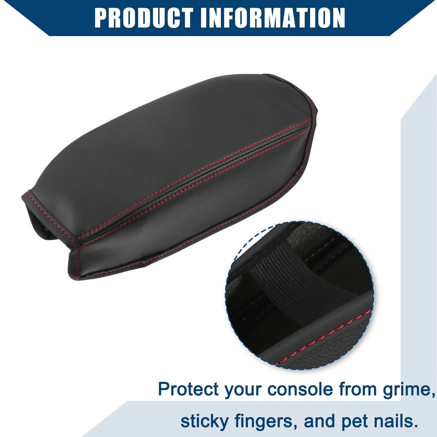 Jeep Renegade BU Center Console Armrest Cover 2015-2023 Faux Leather