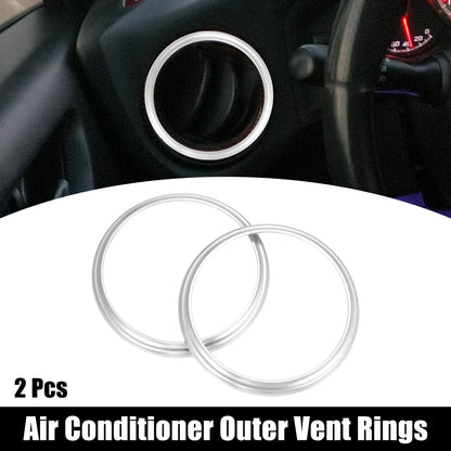 2 x Air Conditioning Outer Vent Ring Trim for Toyota Subaru