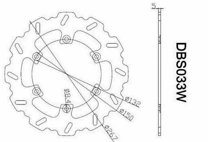 Rear Brake Disc for Yamaha XJ 600 900 Diversion XJR 1200 1300 (1983-2011)