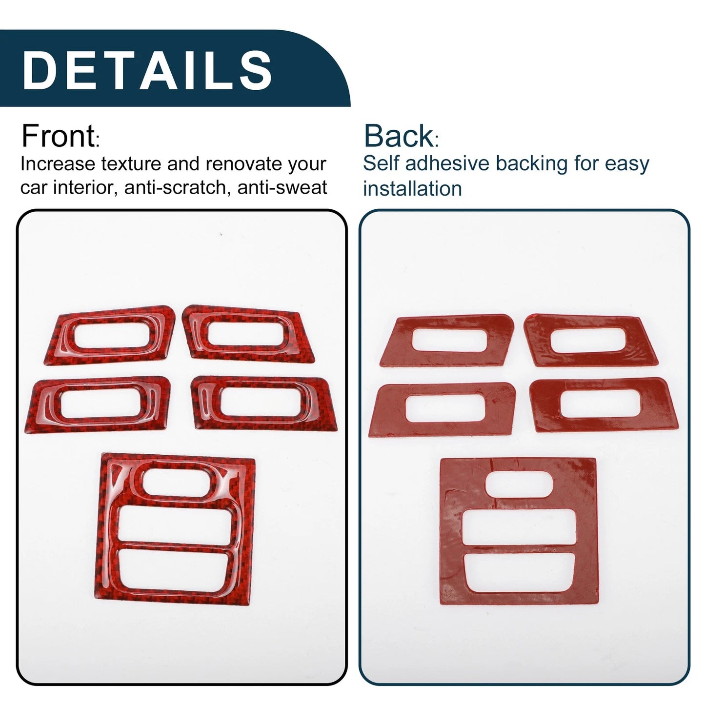 AC Vent Air Conditioner Stickers for BMW 3 Series E90 E92 E93 (2005-2012) 5 x Pcs