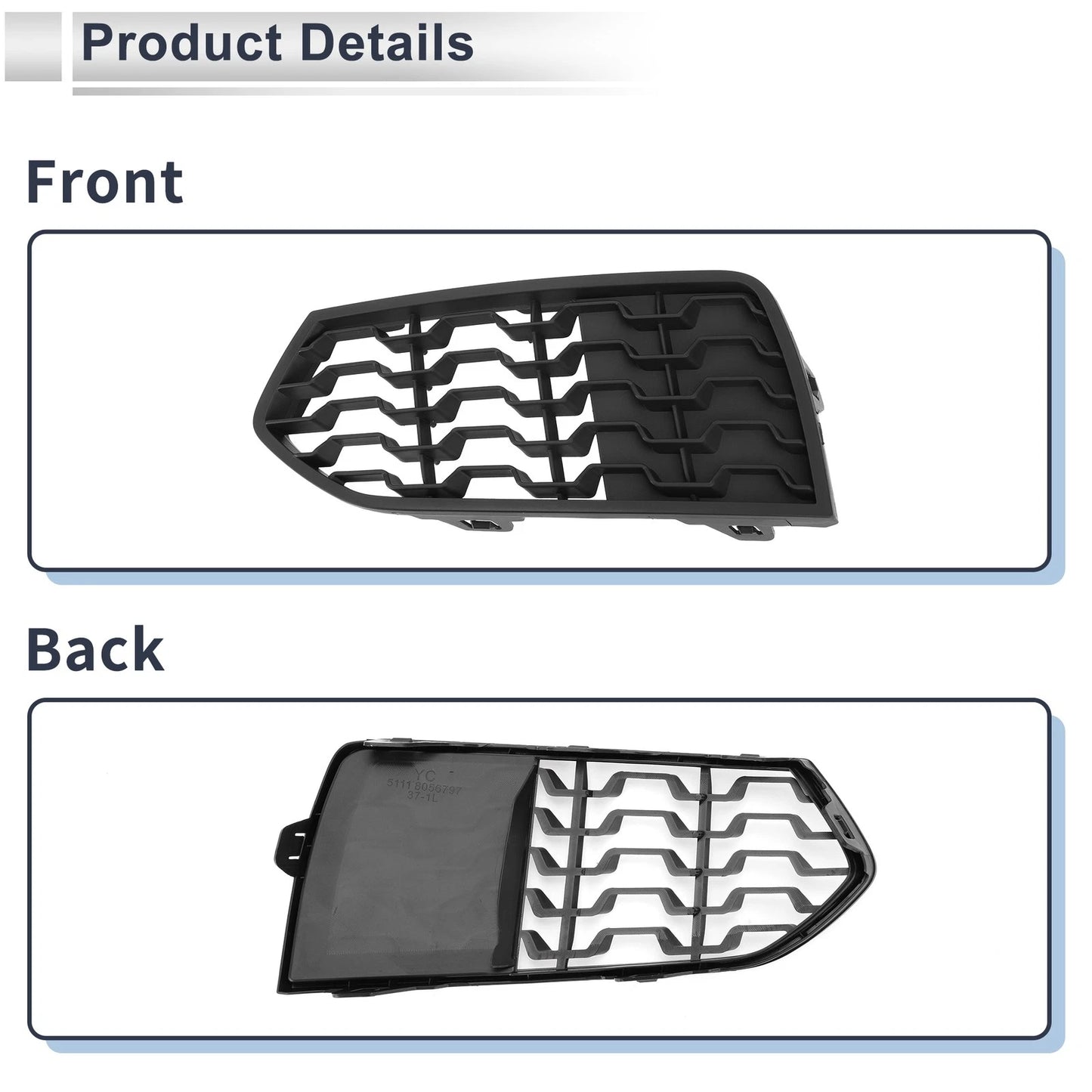 Left Front Fog Light Grill for BMW 2 Series F22 (2012-2017)