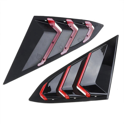 Louver for Honda Civic Body Side Air Vent Window Cover Gloss Black (2016-2020)