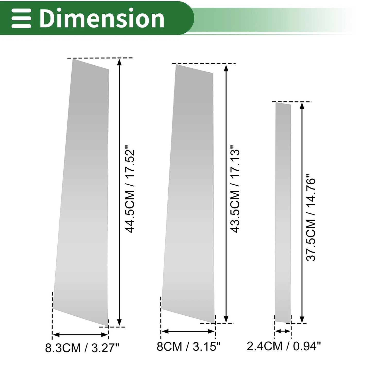 6 Pcs Door Pillar Window Trim for BMW X1 (2009-2015) Silver Tone