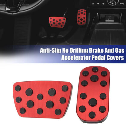 1 x Set Brake Pedal Pad Cover Anti-Slip Footrest Kit for Toyota Alphard