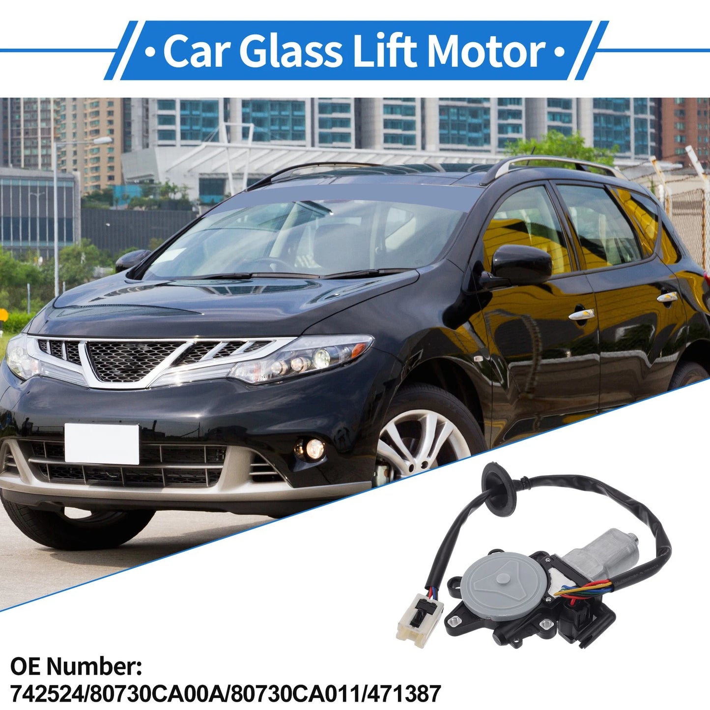 Front Right Power Window Regulator Lift Motor for Nissan Murano (2003-2007)