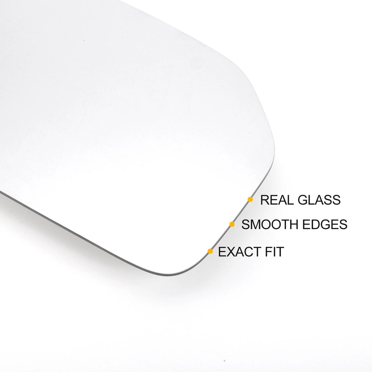 Right Side White Mirror Glass w/ Back for Peugeot 106 (1991-2004)