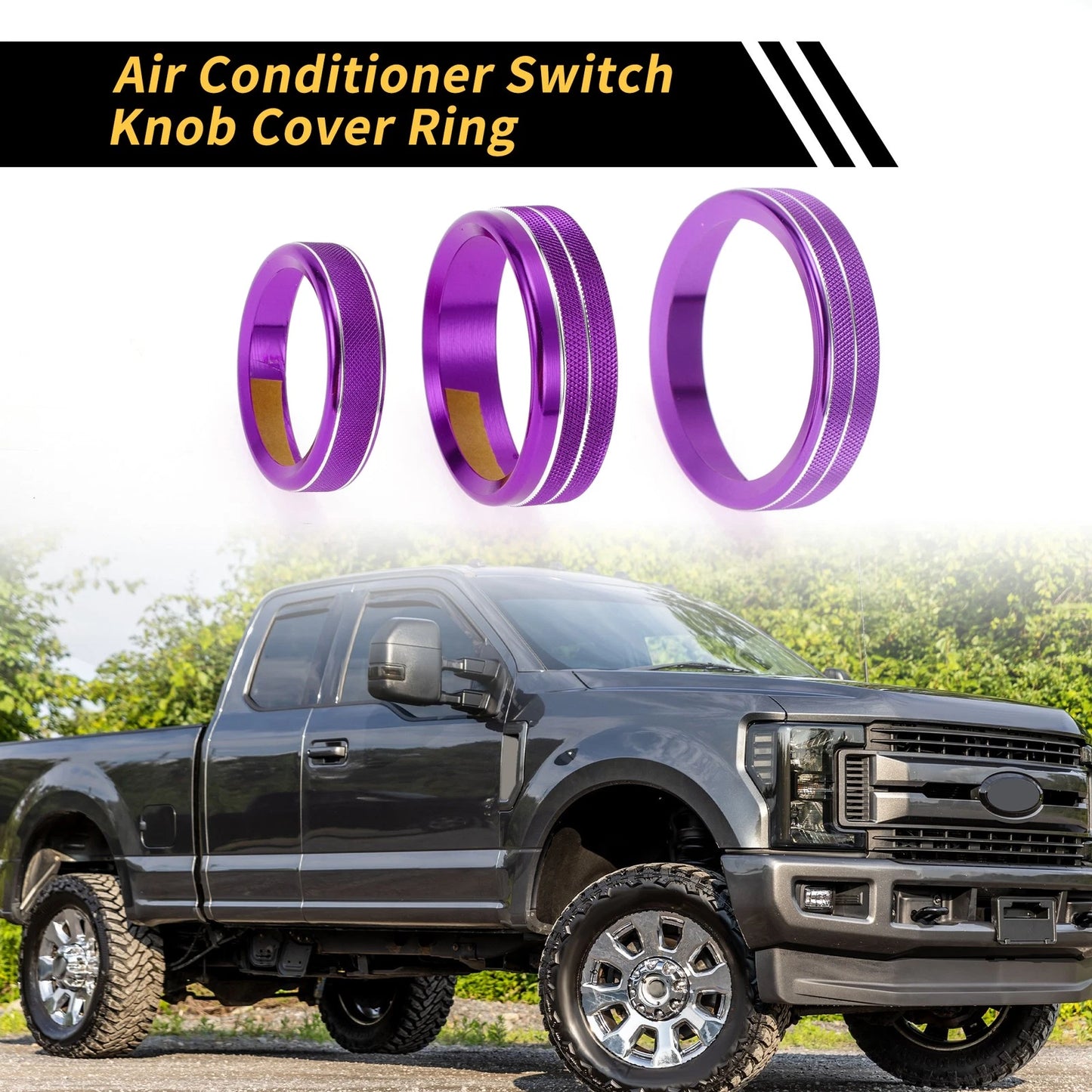 Air Conditioning Button Cover Trim for Ford F-150 XLT (2016-2019) Purple
