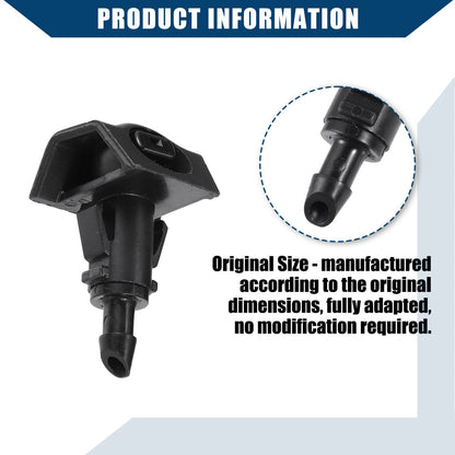 Windshield Washer Nozzles for Nissan (2013-2018) Front Pair Black