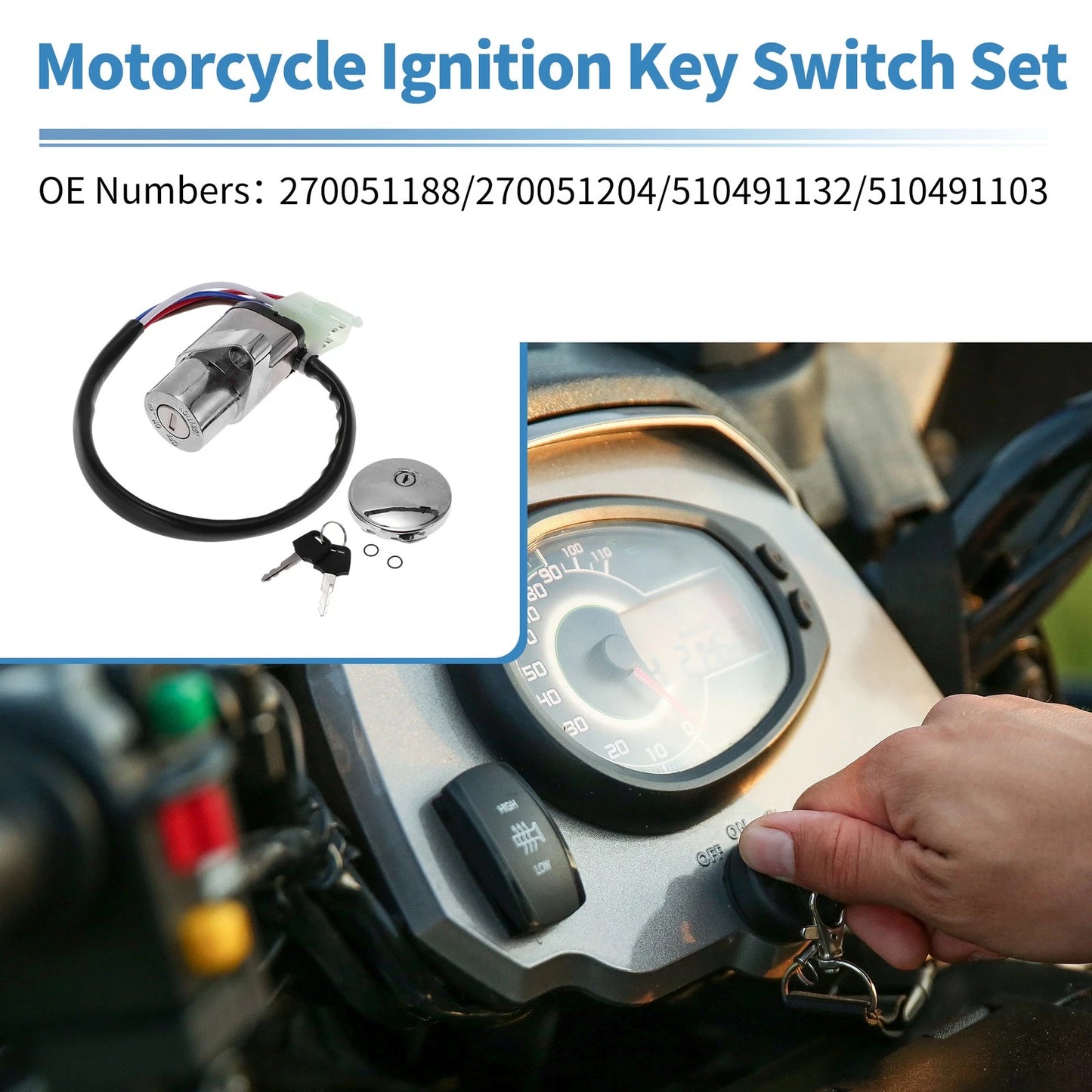 Ignition Key Switch 1 for Kawasaki VN400 Vulcan (1995–1997)