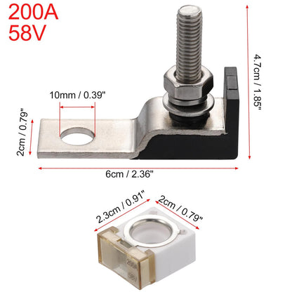 200A Terminal Fuse Block Max Voltage 58V for Car Marine Boat