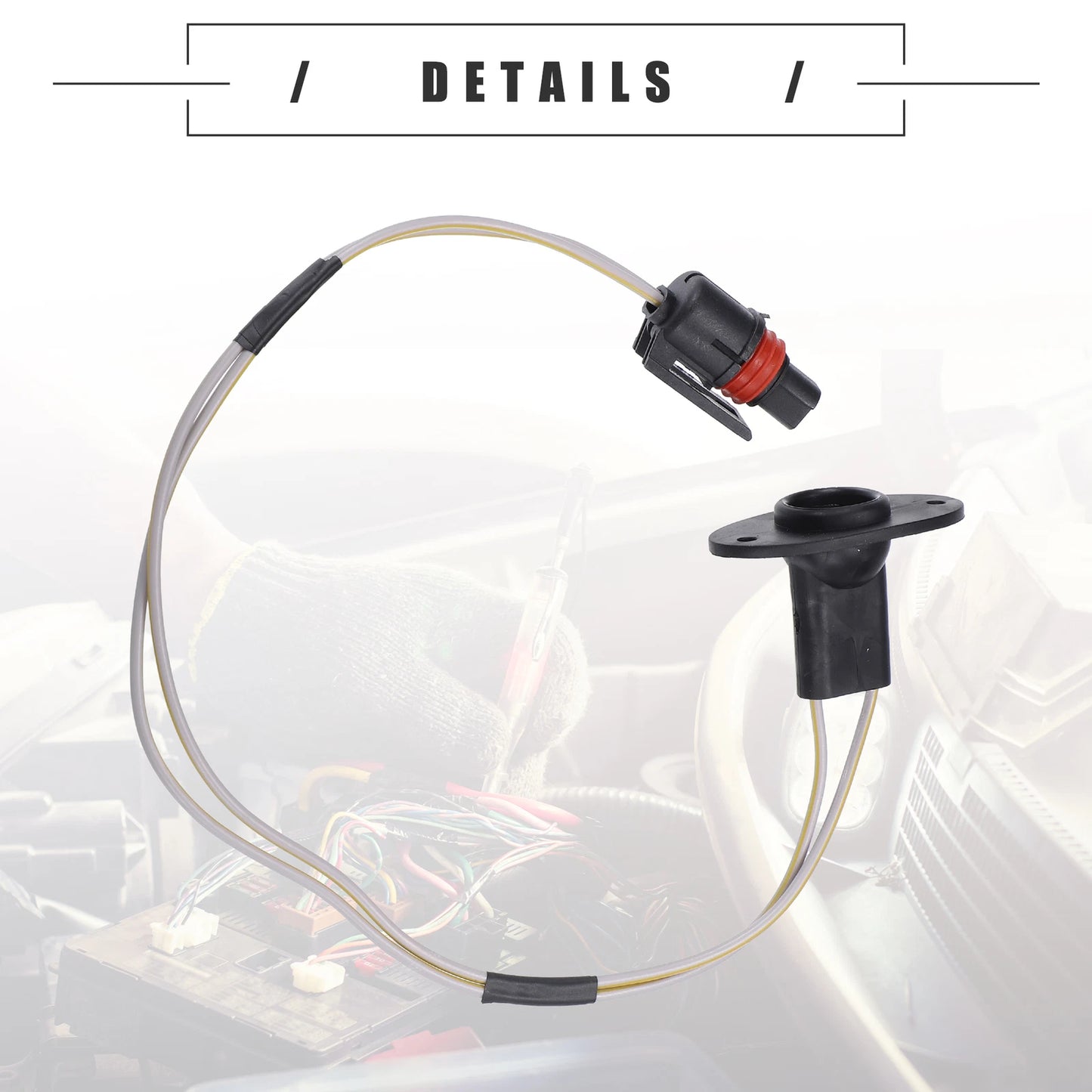 License Plate Light Wire Harnesses for Dodge 1500 (1994-2001) - 2 x Black Plastic