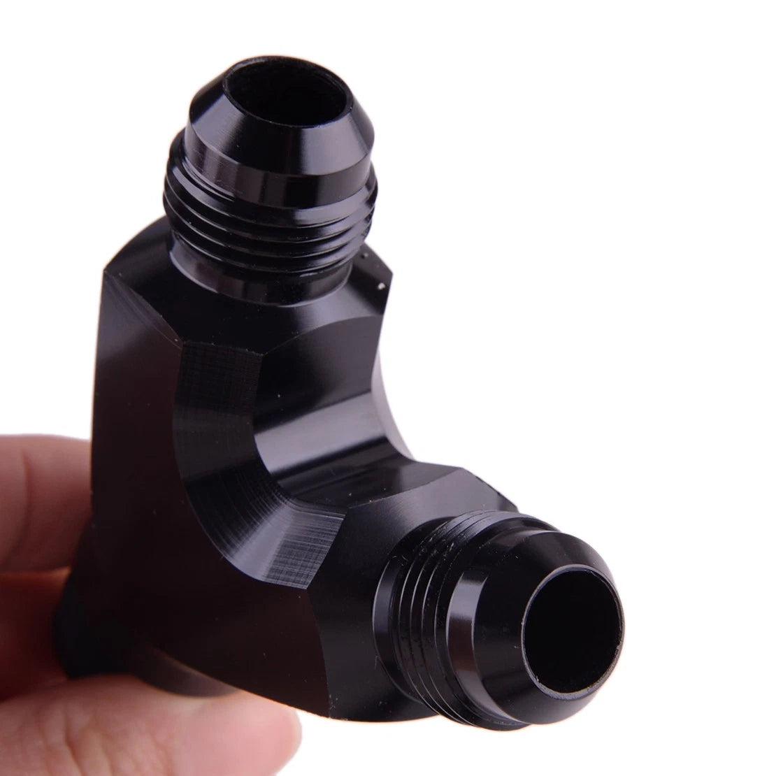 8AN 3-Way Y Block Fuel Fitting Adapter for Universal Vehicles