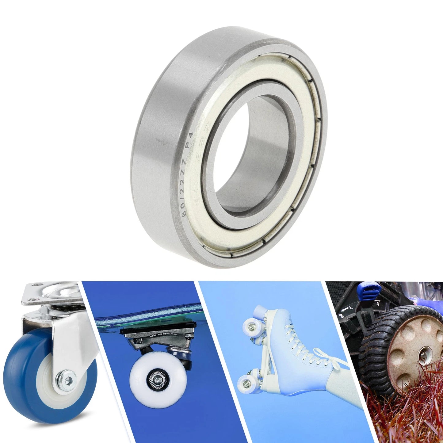 60/22ZZ Deep Groove Ball Bearings 22x44x12mm for Scooter Skateboard Wheel