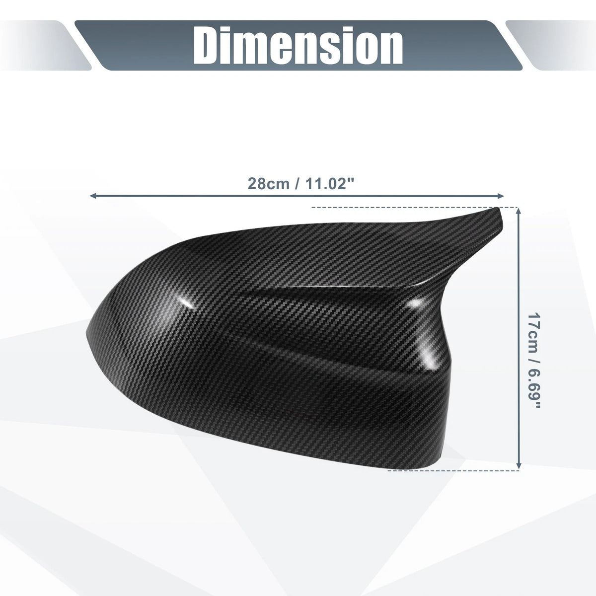 1 Pair Carbon Fiber Pattern Mirror Cover Overlay for BMW X3 G01 / iX3 G08