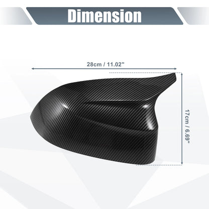 1 Pair Carbon Fiber Pattern Mirror Cover Overlay for BMW X3 G01 / iX3 G08