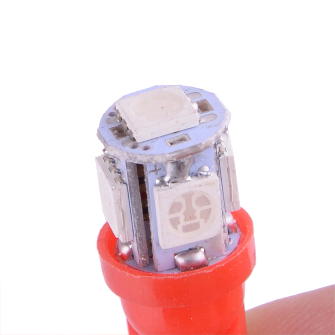 10Pcs T10 194 Red 5050 5SMD LED Light Bulbs for Instrument Panel & License