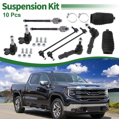 10 x Front Suspension Tie Rod Ends Front Sway Bar Link Ball Joint for GMC