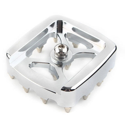 Chrome MX Style Brake Pedal Pad Cover for Harley Softail Dyna Sportster (2000-2023)