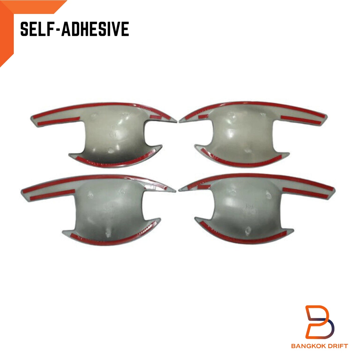 4PC Matte Black Door Handle Insert Cup Bowl for Mitsubishi Triton Ute (15-23)