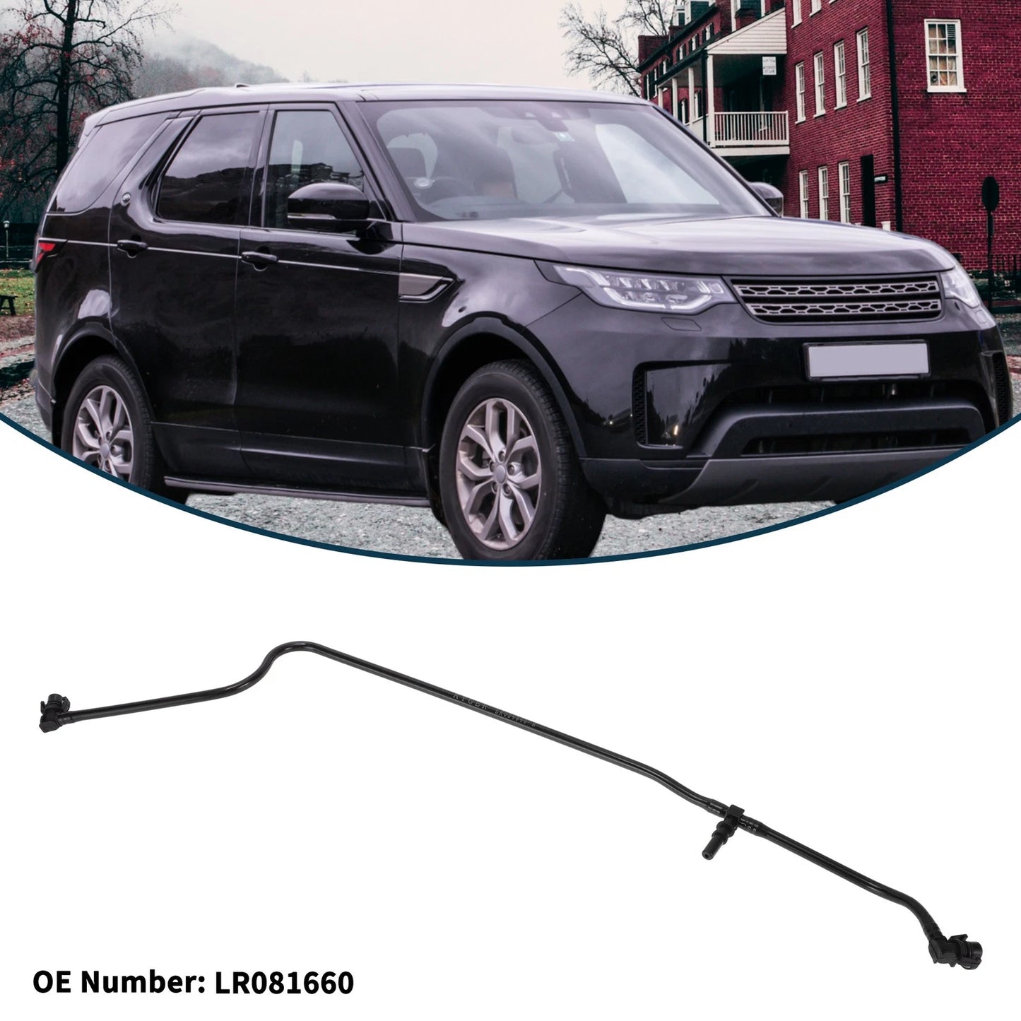 Radiator Hose for Land Rover Range Rover (2013-2021) Rubber Black 1Pc