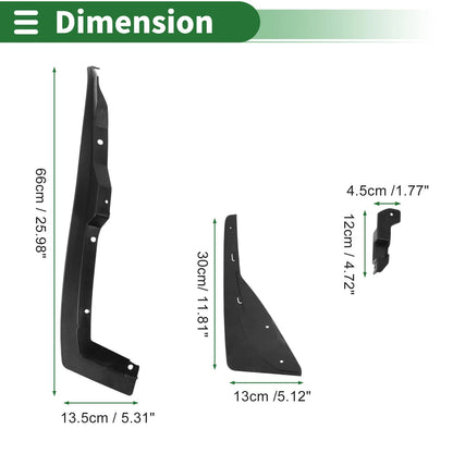 Mud Flaps Splash Guards for Chevrolet Camaro (2013-2015)