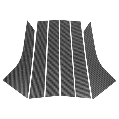 6pcs Door Pillar Window Trim for Ford Focus (2008-2011) Carbon Fiber Black