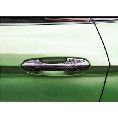 Carbon Fiber Exterior Door Handle Cover Caps Trim For Ford Mustang 2015-2018