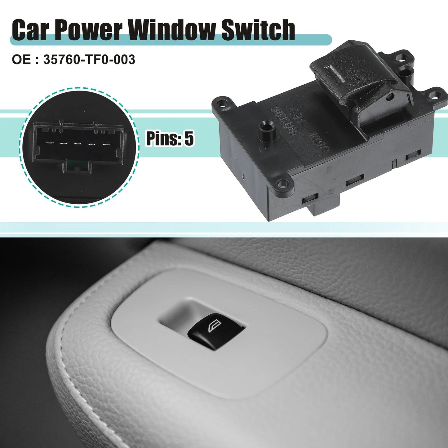 Passenger Side Power Window Switch for Honda Civic (2012-2015)