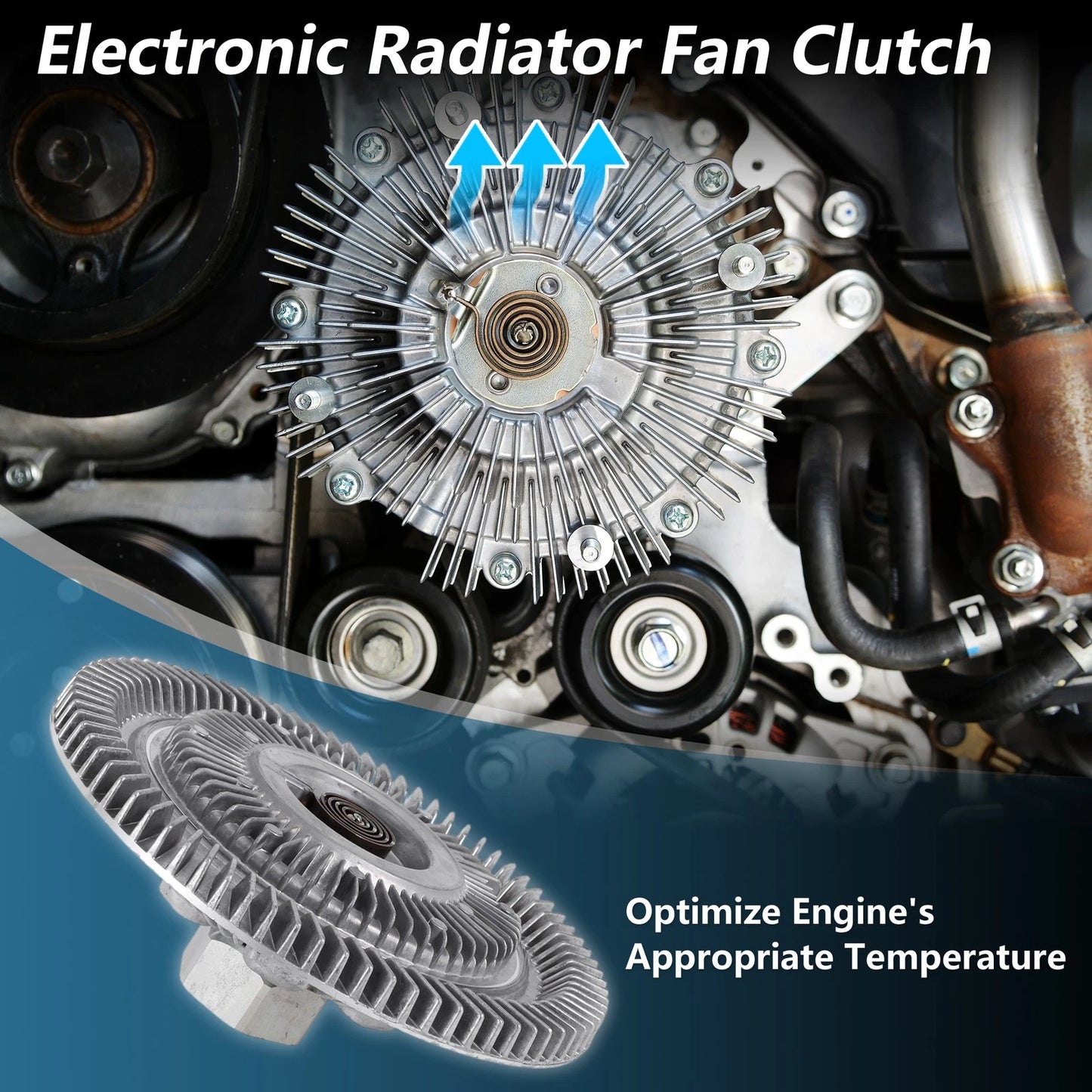 Engine Cooling Fan Clutch for Ford F-150 F-250 F-350 4.9L (1993-1996)