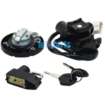 Fuel Gas Cap Ignition Key Switch Seat Lock Set for Kawasaki KLX 300 SM (2021-2023)