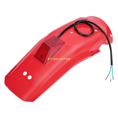 Red Rear Fender with Taillight for Honda XR250R/XR600R (1986–1995/1985–2000)