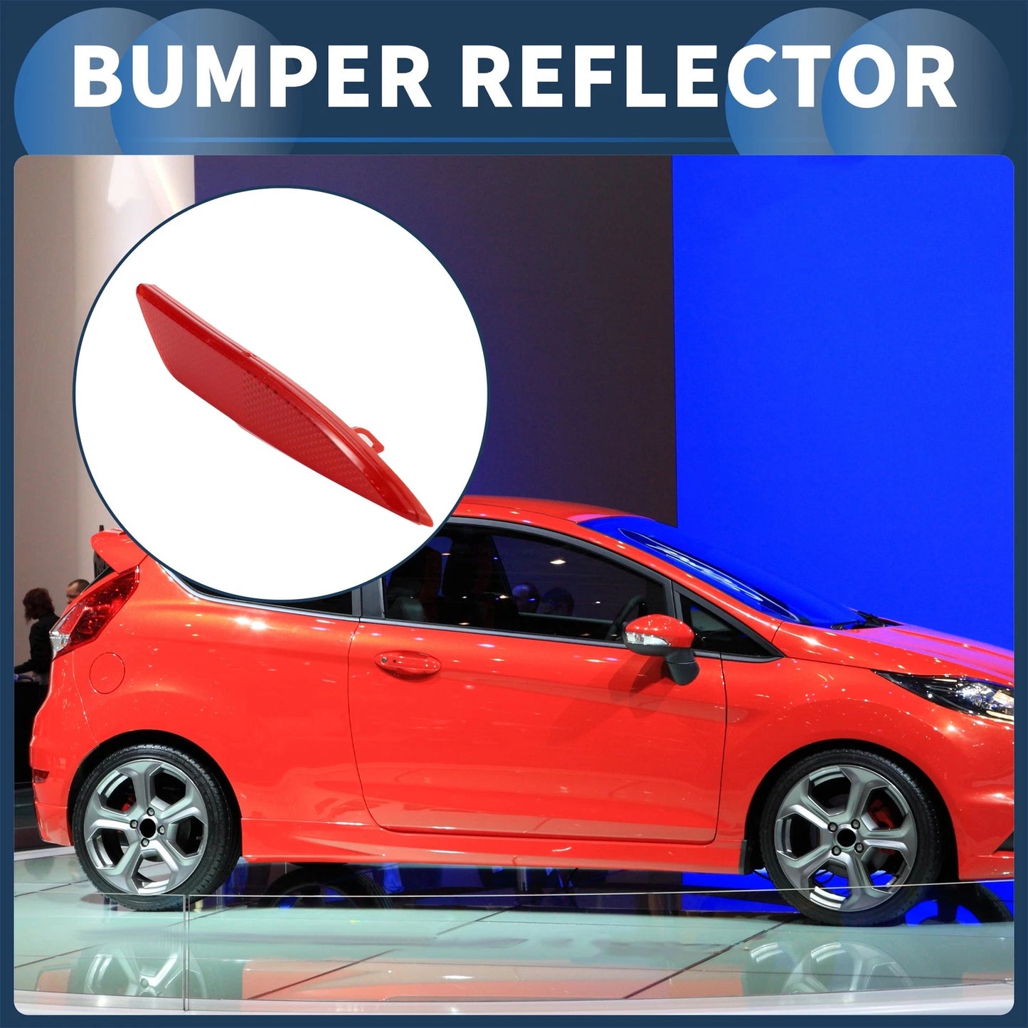 Bumper Reflector for Ford Fiesta Sedan Red Rear Right (2009-2012)