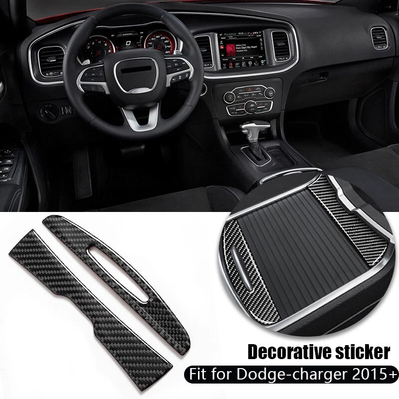 Carbon Fiber Center Cup Holder Cover for Charger 2015-2023