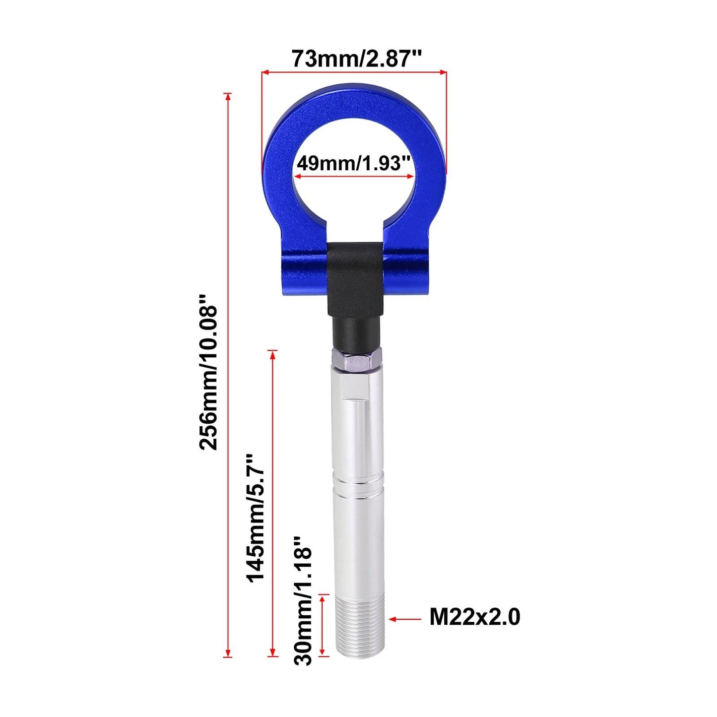 Tow Hook Screw On Round Trailer Ring for Toyota Avanza Blue