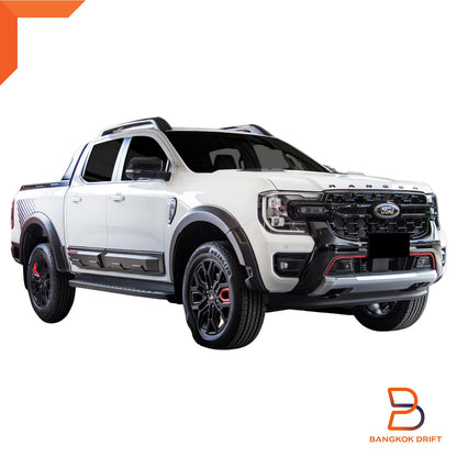 Front Sensor Raptor Style Matte Black Fender Flares for Ford Ranger (22-24)