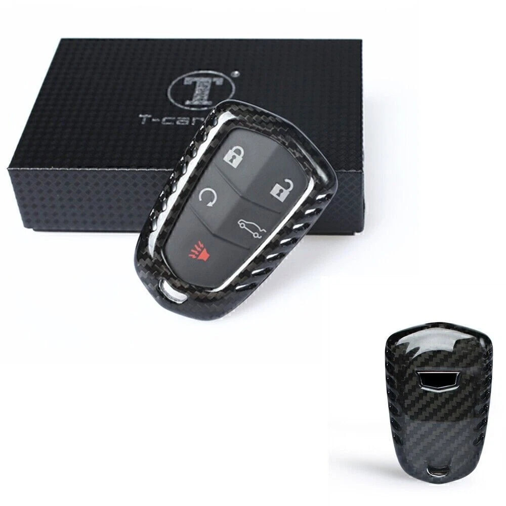 Key Cover Case for 2015-2023 Cadillac ATS CTS CT6 Carbon Fiber (2015-2023)