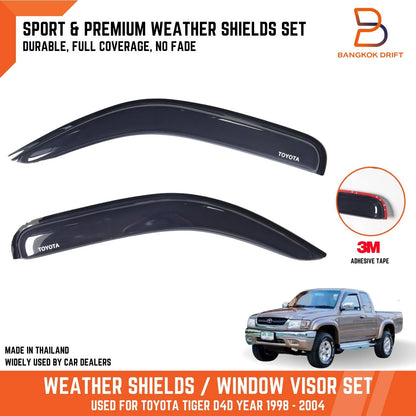 Weather Shield Window Visor Rain Guard for Toyota Hilux (1997-2004)