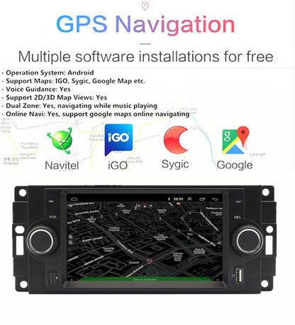 6.2'' Car Stereo GPS Navigation for 2004-2007 Jeep Grand Cherokee