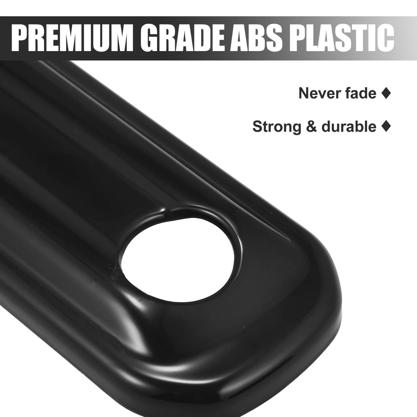 2 x Black Tailgate Hinge Trim Spare Tire Bracket Covers for Jeep Wrangler (2018)