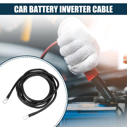 Cable 8AWG 7ft Marine Battery Inverter Copper Wire Black for Marine Boat