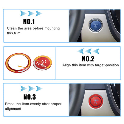 Start Stop Button Cover for Toyota Prius 5th Gen (2010-2015)