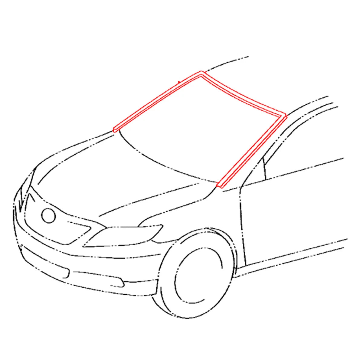 Windshield Moulding for Toyota Camry Hybrid 4D 2006-2011