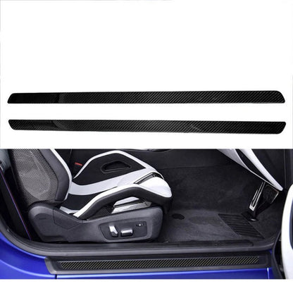 Real Carbon Fiber Front Door Sill Trim Strip For BMW M3 G80 / M4 G82 2021-2024