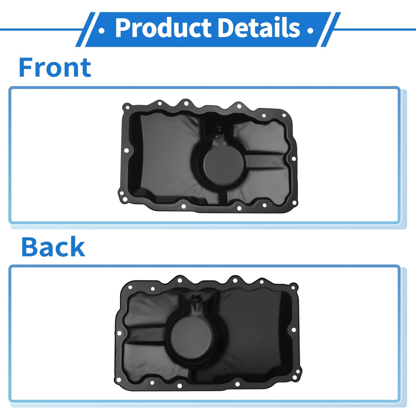 Engine Oil Pan for Ford Explorer 4.0L (1997-2010) - 1 x Iron Black