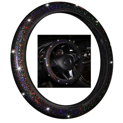 15" Diamond Bling Steering Wheel Cover for Car SUV - Anti-Slip (2020-2023)