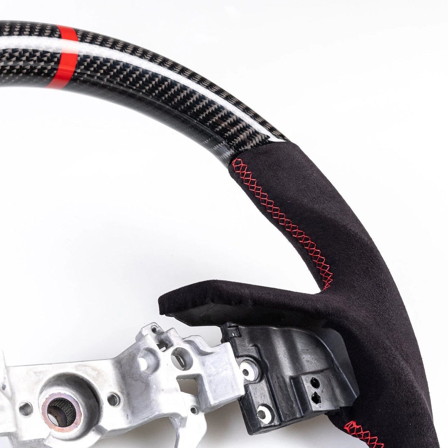 Steering Wheel Carbon Flat Bottom Suede for Subaru Legacy Forester (15-17)