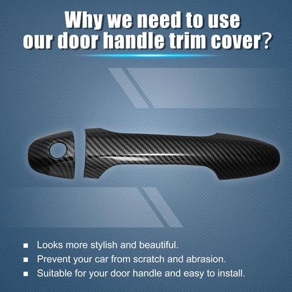 8 x ABS Carbon Fiber Door Handle Cover Trim for Toyota Tacoma (2016-2021)