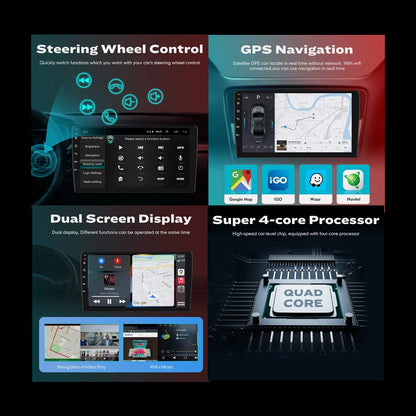 9" Quad Core GPS Android 13 Headunit for Toyota Matrix (2003-2008)