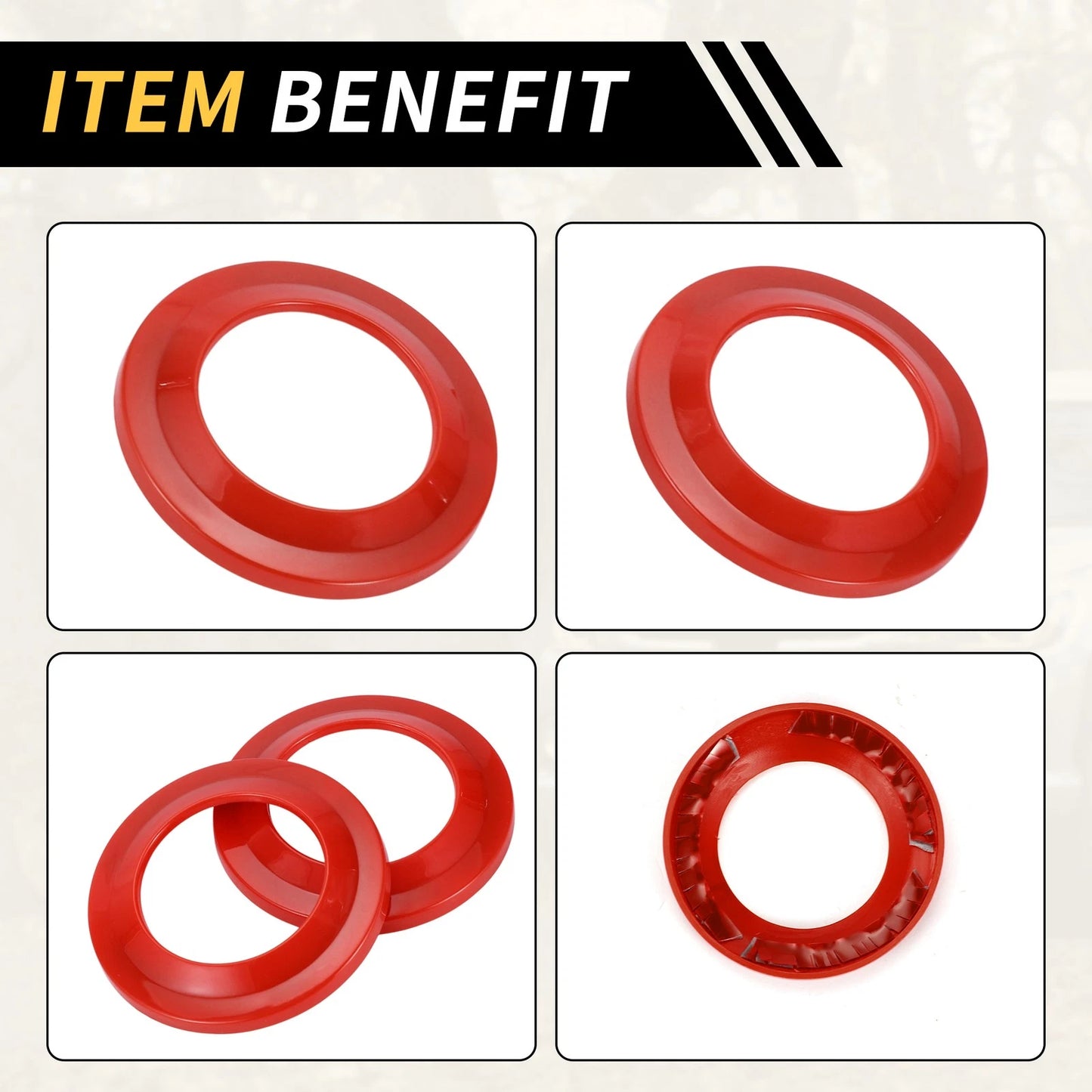 A Pillar Speaker Ring Cover Trim for Jeep Wrangler JK (2007-2014) Red